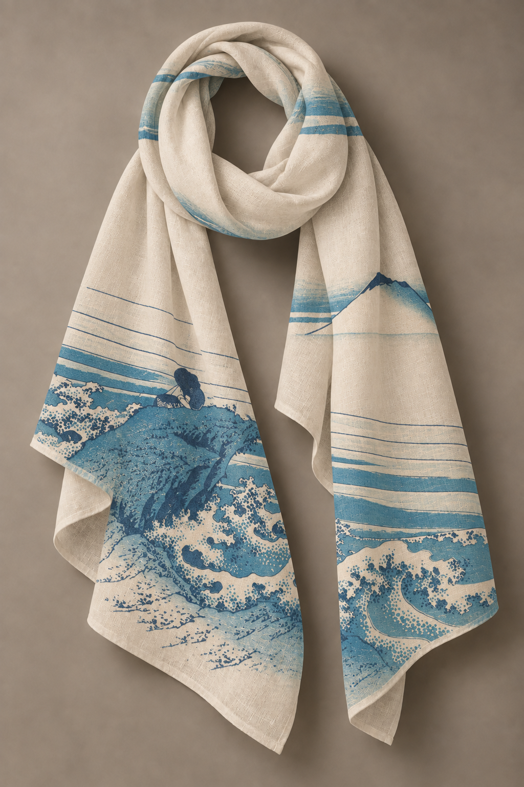 Kajikazawa in Kai Province Scarf — ARTTIKA Blue Collection product mockup