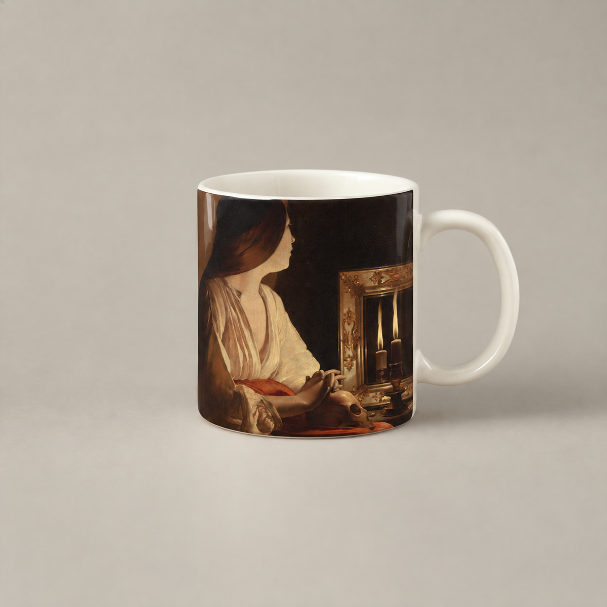 The Penitent Magdalen Mug — ARTTIKA 2:22 AM Collection product mockup