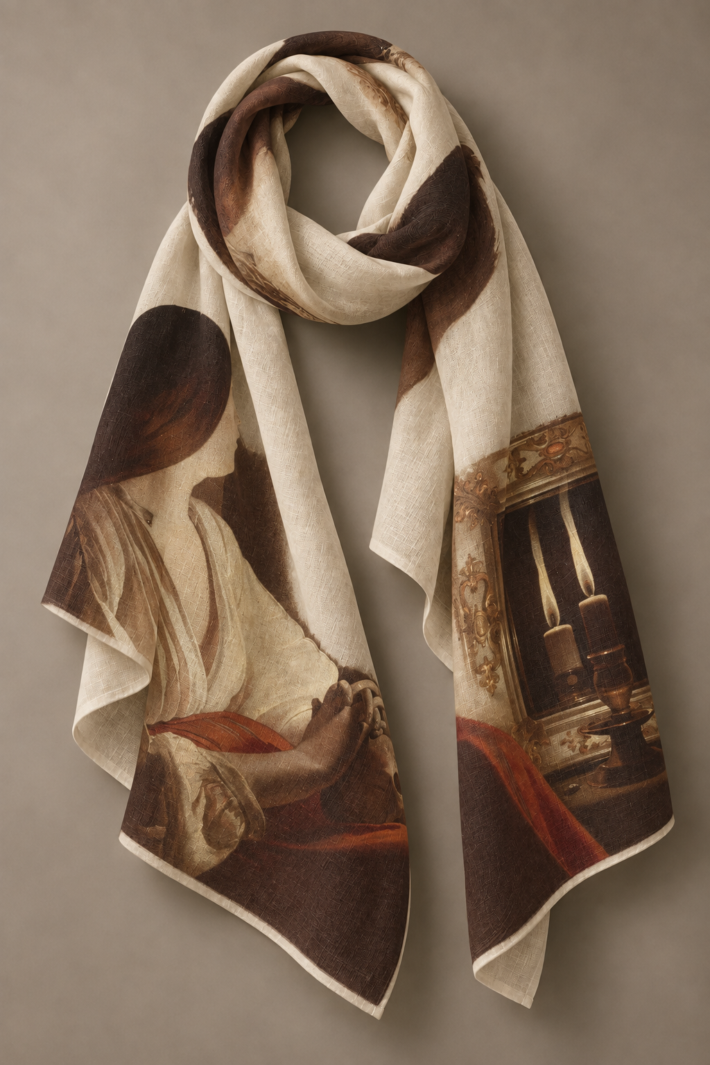 The Penitent Magdalen Scarf — ARTTIKA 2:22 AM Collection product mockup