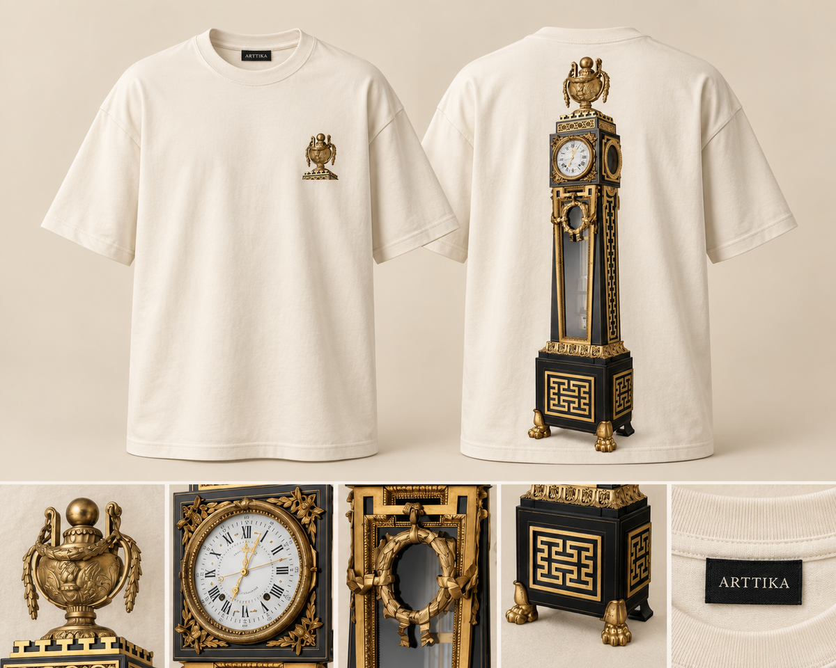 Longcase Astronomical Regulator Oversized Tee — ARTTIKA product hero