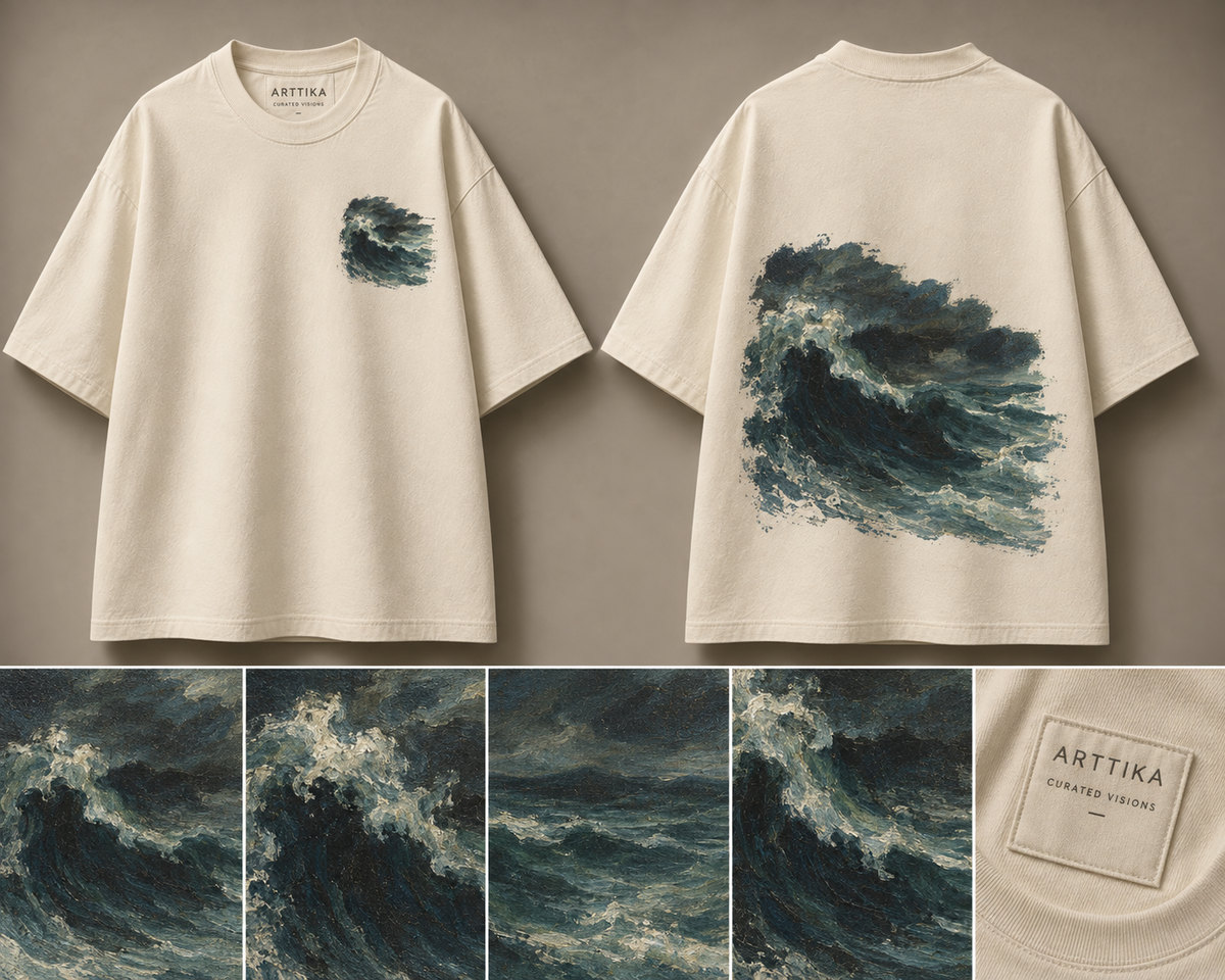 Christ Asleep during the Tempest Oversized Tee — ARTTIKA product hero