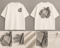 Melencolia I Oversized Tee — ARTTIKA canonical front-and-back hero