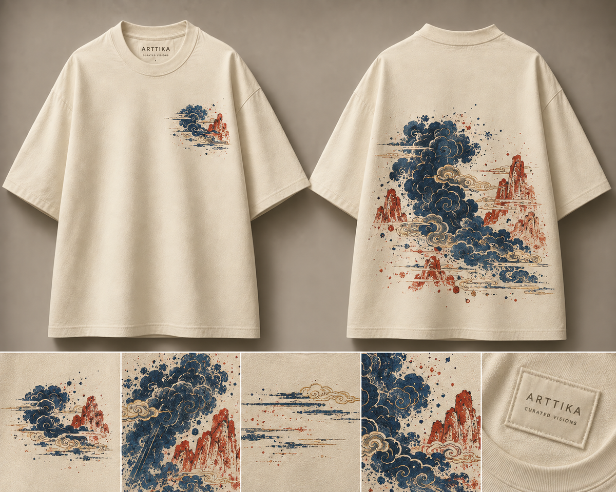 Bazur Raises Darkness and a Storm Oversized Tee — ARTTIKA product hero
