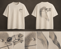 Night-Shining White Oversized Tee — ARTTIKA canonical front-and-back hero