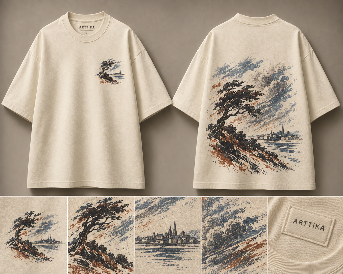 Colonel Arnold at Quebec Oversized Tee — ARTTIKA product hero