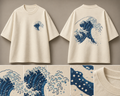 Under the Wave off Kanagawa Oversized Tee — ARTTIKA canonical front-and-back hero