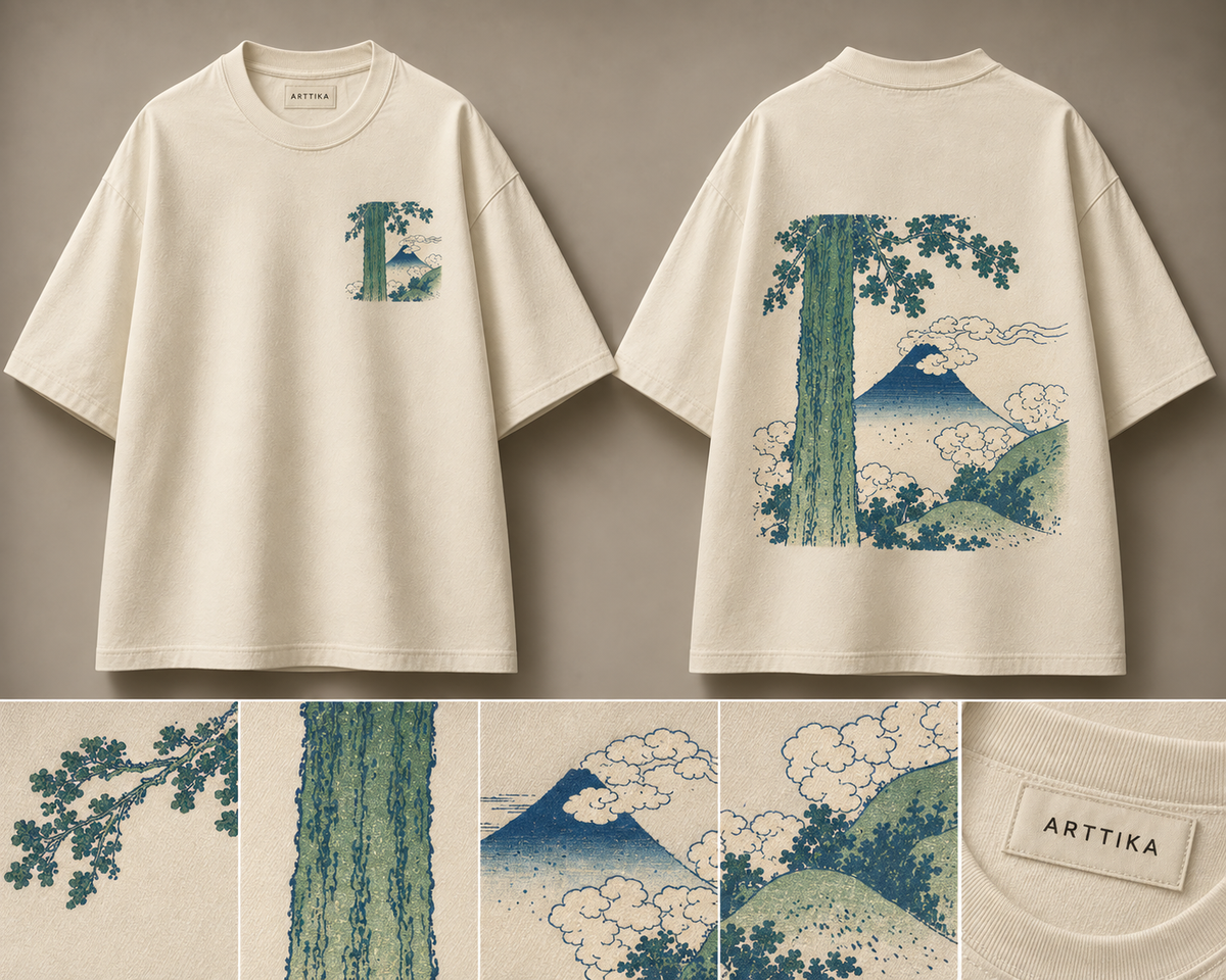Mishima Pass in Kai Province Oversized Tee — ARTTIKA product hero