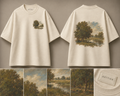 A River in a Meadow Oversized Tee — ARTTIKA product hero