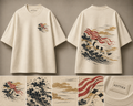 Defeat of the Mongols in the Western Sea Oversized Tee — ARTTIKA product hero