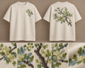 The Flowering Orchard Oversized Tee — ARTTIKA canonical front-and-back hero