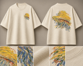 Self-Portrait with a Straw Hat Oversized Tee — ARTTIKA canonical front-and-back hero
