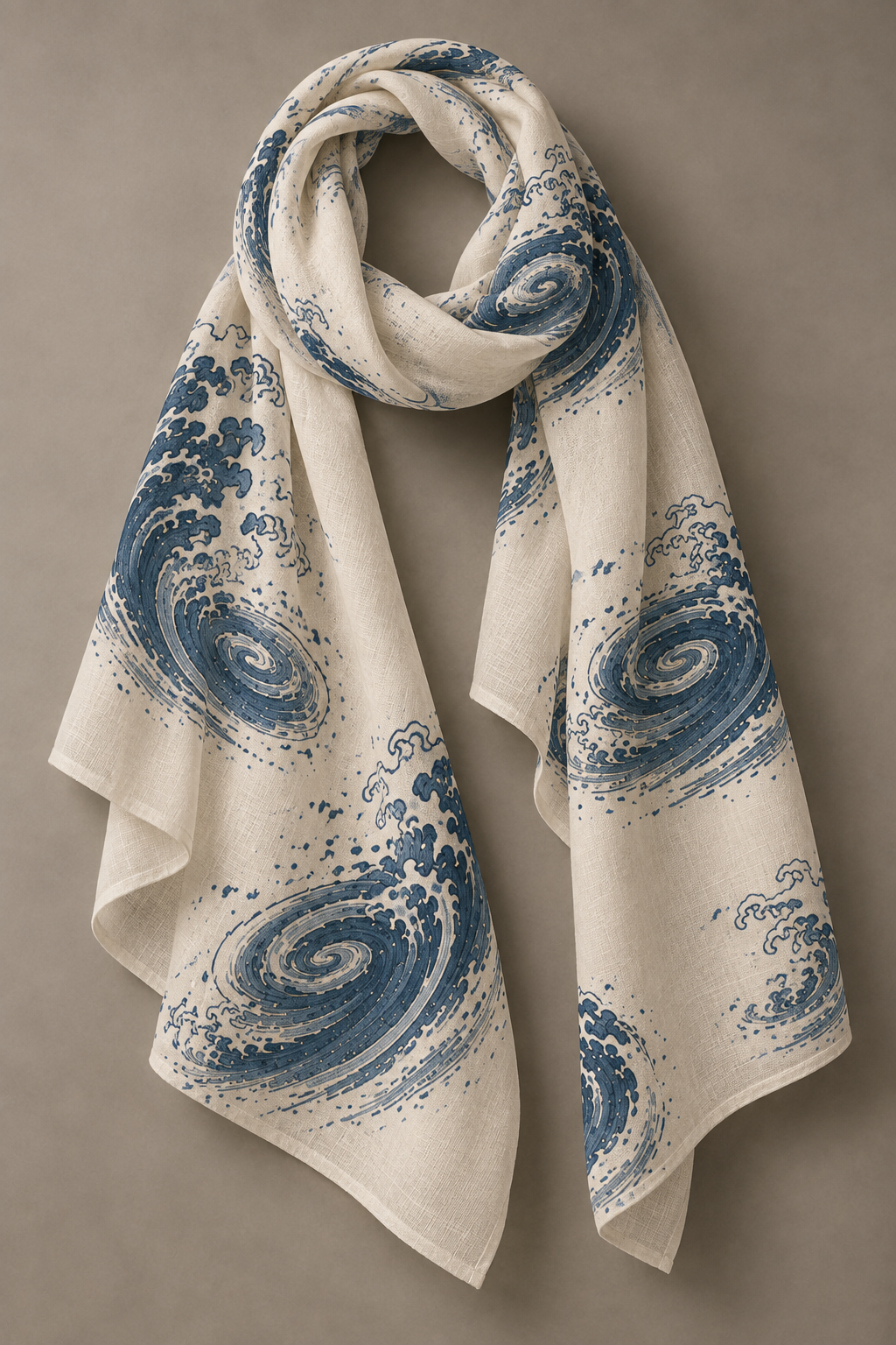 The Whirlpools of Awa scarf concept — object view